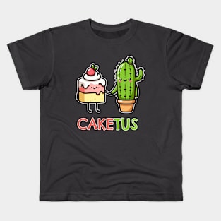 Caketus Cute Cake And Cactus Kids T-Shirt